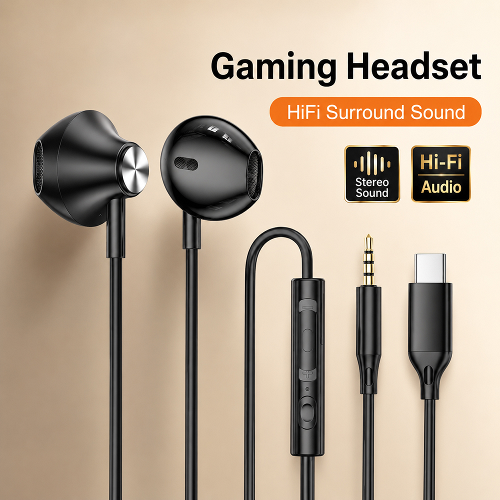 Tablet Accessories For Gaming - Auriculares envolventes HiFi, sonido estéreo de