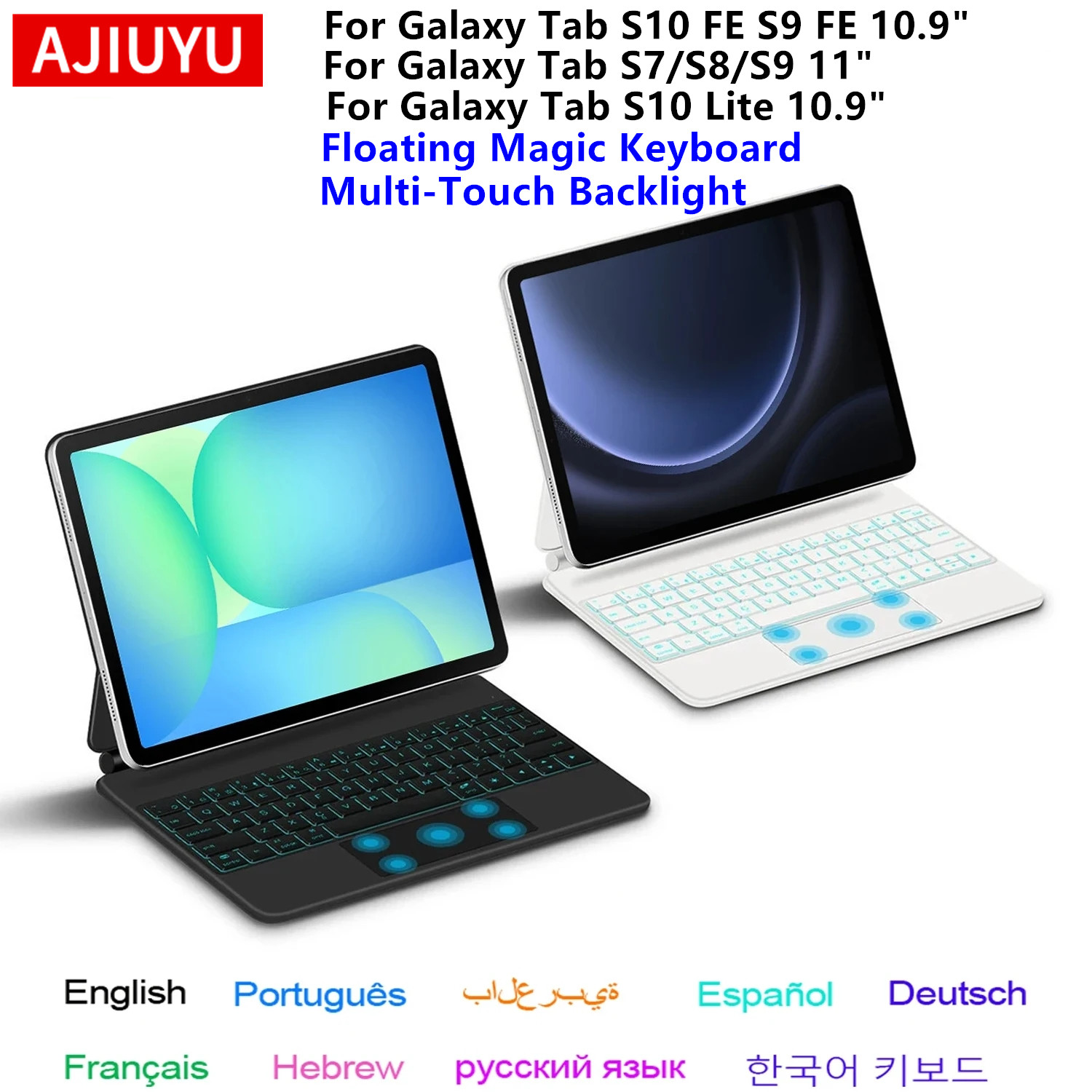 Vortex Tablet Accessories - Teclado Mágico para Samsung Galaxy Tab