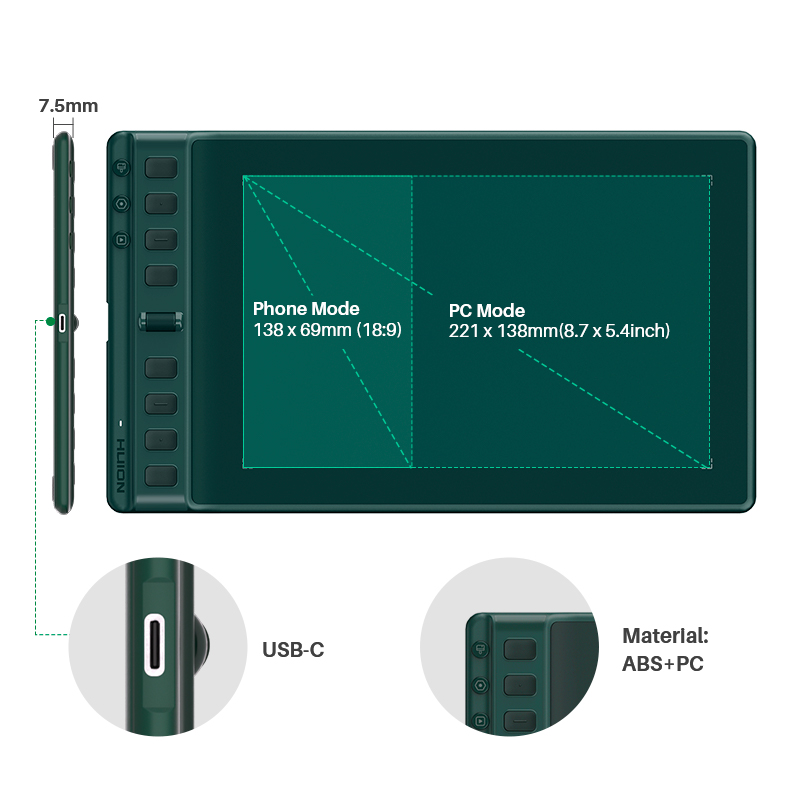 Huion Inspiroy 2 M H951P table - Graphic Tablet Accessories reseña y precio